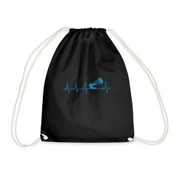 Kitesurfing gift - Drawstring Bag - black - Front