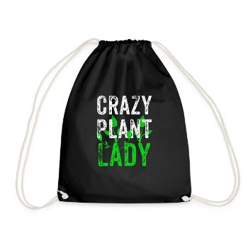 Crazy Plant Lady, cadeau de jardinage, cadeau de jardinier - Sac de sport léger - noir - Devant