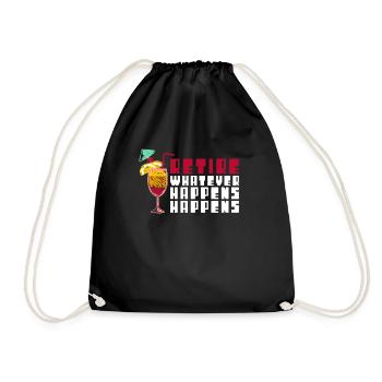 Pension relaxation cocktail - Drawstring Bag - black - Front