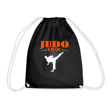Judo Is My Life - Drawstring Bag - black - Front