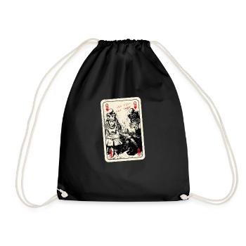 Reine des cœurs - Alice au pays des merveilles - De l'autre côté du miroir - Sac de sport léger - noir - Devant