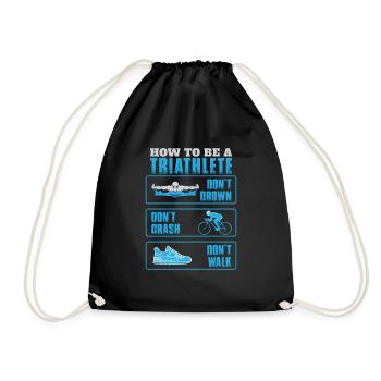 Triathlon - Drawstring Bag - black - Front