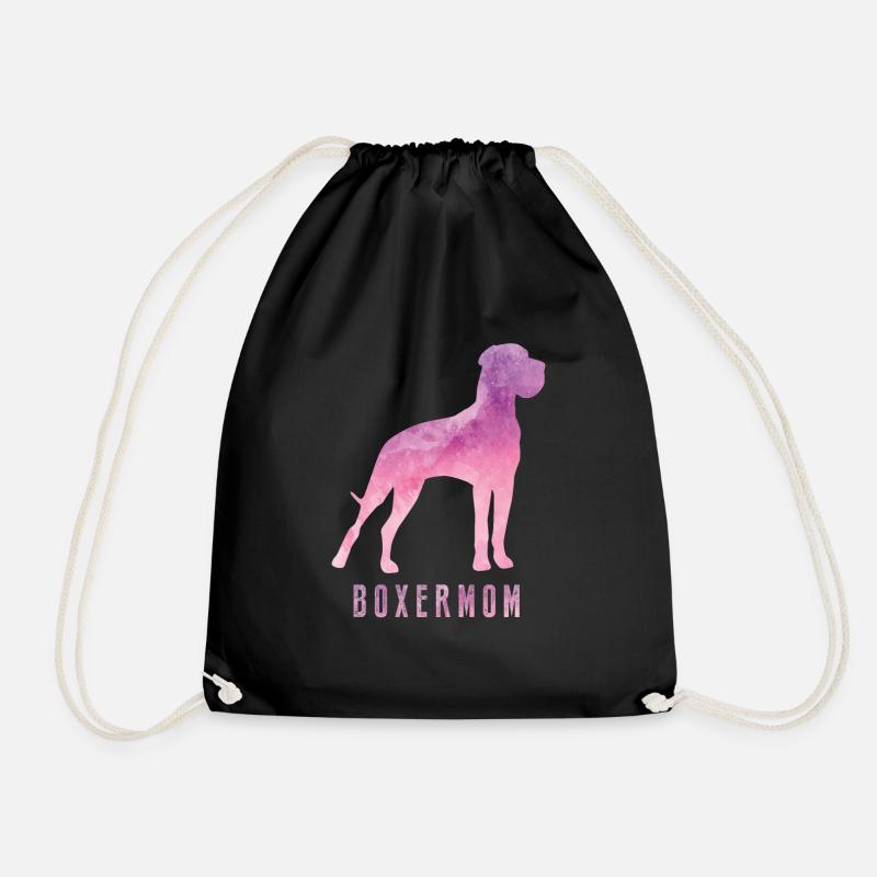 Boxer Mama Hunde liebe Deutsche Boxer Fan Geschenk - Turnbeutel - Schwarz