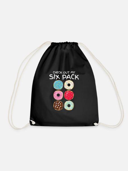 Check Out My Six Pack Donut Funny Gym Gift - Turnbeutel - Schwarz