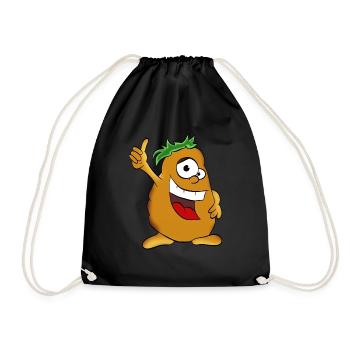 Kartoffel - Turnbeutel - Schwarz - Vorne