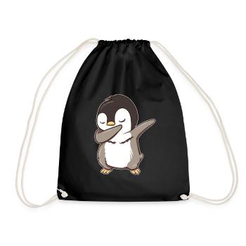 Penguin Penguins Dabbing Dabbin Dab Gift - Drawstring Bag - black - Front