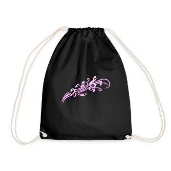 music - Drawstring Bag - black - Front