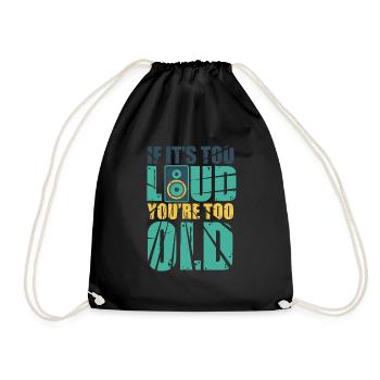 Music Musician Bass Boxing Gift Headphones - Drawstring Bag - black - Front