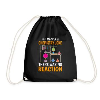 Chemistry experiment wit gift physics science - Drawstring Bag - black - Front