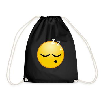 Emoji endormi cadeau fatigué - Sac de sport léger - noir - Devant