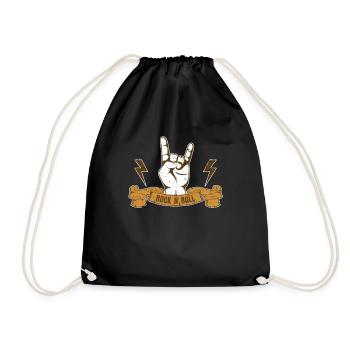 Rock and roll - Drawstring Bag - black - Front