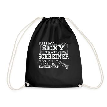 Schreiner Tischler - Turnbeutel - Schwarz - Vorne
