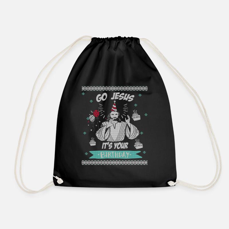 Go Jesus it's your Birthday Geburtstag Geschenk - Turnbeutel - Schwarz