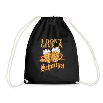 Octoberfest I Dont Give A Schnitzel German Beer - Drawstring Bag - black - Front