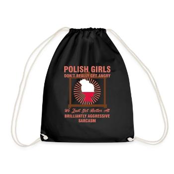 Polonaises Filles - Femme - polskie dziewczyny - Tshirt - Sac de sport léger - noir - Devant