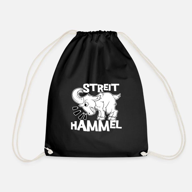 Lustiges Streithammel Sturer Bock Streit Geschenk - Turnbeutel - Schwarz