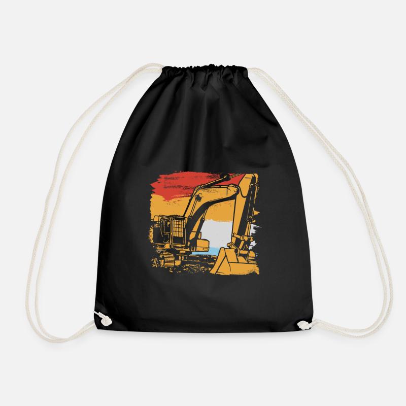 Bagger Schaufel - Turnbeutel - Schwarz
