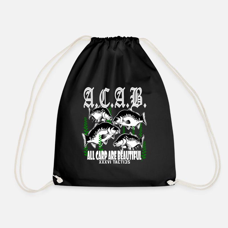 Carp Angler Gift Carp Fishing Carp Fishing - Drawstring Bag - black