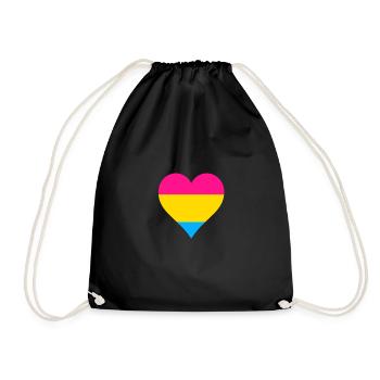 lgbt pansexual - Drawstring Bag - black - Front