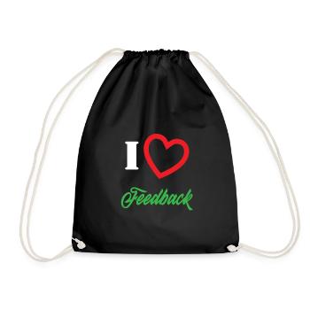 Commentaires drôles de conceptions de Tshirt I love - Sac de sport léger - noir - Devant