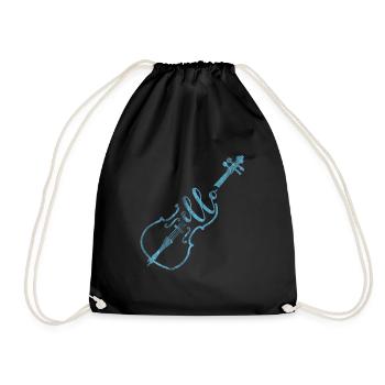 Cello composer - Drawstring Bag - black - Front