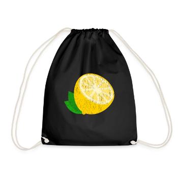 Lemon gift juice lemonade sour - Drawstring Bag - black - Front