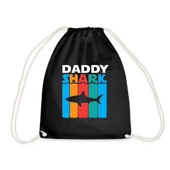 Daddy Shark - Turnbeutel - Schwarz - Vorne