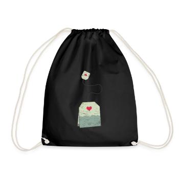 Teebeutel Geschenk Baby Schwanger Mama - Turnbeutel - Schwarz - Vorne