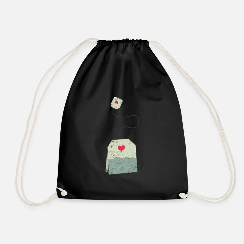 Teebeutel Geschenk Baby Schwanger Mama - Turnbeutel - Schwarz
