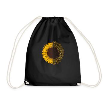 Cadeau de cyclisme tournesol - Sac de sport léger - noir - Devant