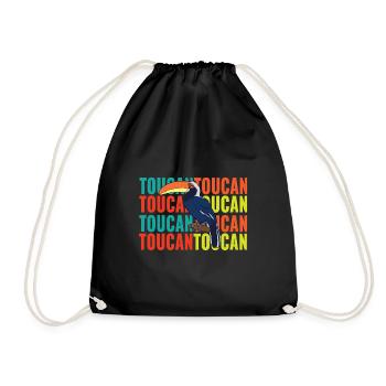 Toucans rétro - Sac de sport léger - noir - Devant
