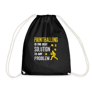 Paintball Mannschaft Team Geschenk Idee Markierer - Turnbeutel - Schwarz - Vorne