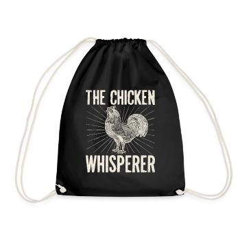 The Chicken Whisperer Farmer Gift - Drawstring Bag - black - Front