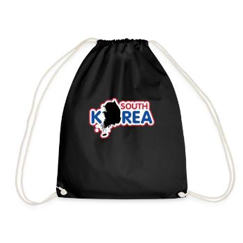 Nordkorea Südkorea Korea Flagge Geschenk - Turnbeutel - Schwarz - Vorne