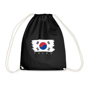 Corée du Nord Corée du Sud Cadeau Drapeau Asie - Sac de sport léger - noir - Devant