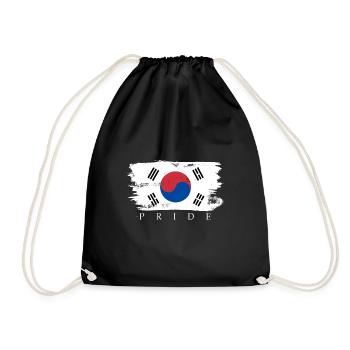 Corée du Nord Corée du Sud cadeau drapeau drapeau - Sac de sport léger - noir - Devant