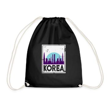 Corée du Nord Corée du Sud Asie cadeau Corée - Sac de sport léger - noir - Devant