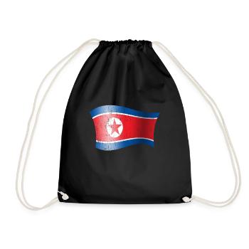Corée du Nord drapeau cadeau Corée Asie - Sac de sport léger - noir - Devant