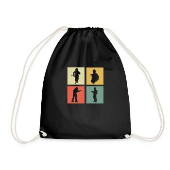 fire brigade - Drawstring Bag - black - Front
