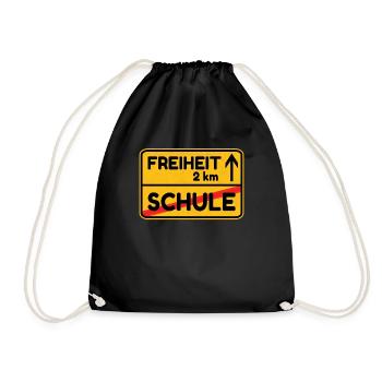 Panneau de signalisation Liberté École Drôle - Sac de sport léger - noir - Devant