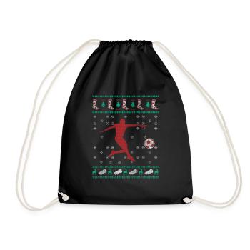Ugly Christmas WM de football cadeau de Noël - Sac de sport léger - noir - Devant