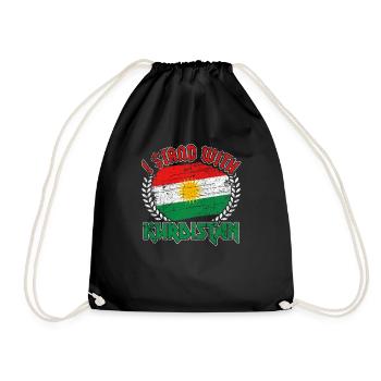 Nation kurde kurde drapeau cadeau fierté - Sac de sport léger - noir - Devant