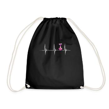 Pottery heartbeat Potter's pulse beat Artistic - Drawstring Bag - black - Front