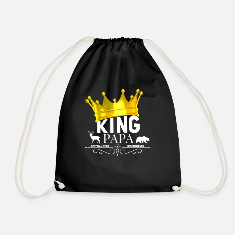 King Daddy: Best Man, Best Dad - Drawstring Bag - black