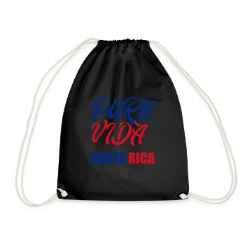Pura Vida Costa Rica Geschenk Souvenir Ticos und Ticas - Turnbeutel - Schwarz - Vorne