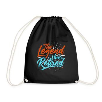 Retirement legend - Drawstring Bag - black - Front