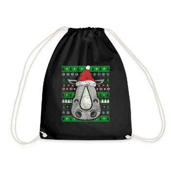 Rhino Ugly Christmas - Sac de sport léger - noir - Devant