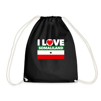 I love somaliland - Drawstring Bag - black - Front