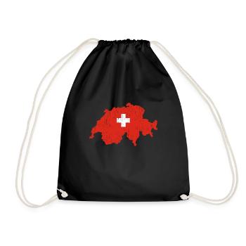 Drapeau suisse des montagnes de fromage - Sac de sport léger - noir - Devant