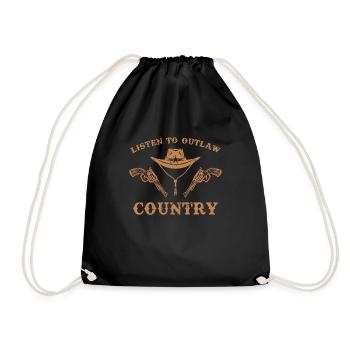 Country Revolver - Drawstring Bag - black - Front